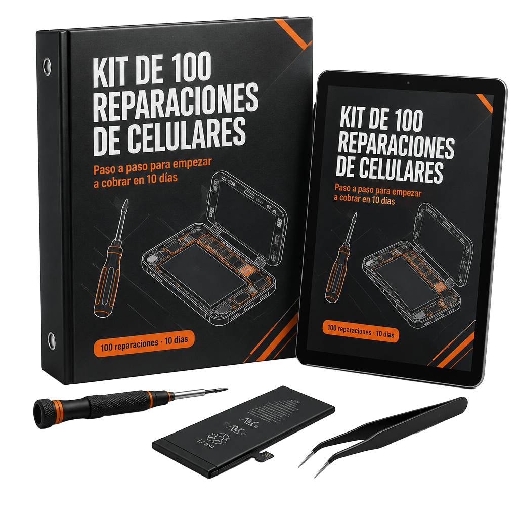 Kit completo de 100 Reparaciones de Celulares: manual y tablet
